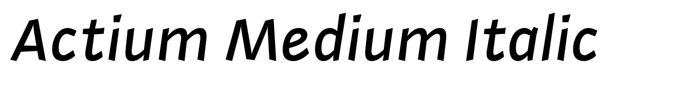 Actium Medium Italic